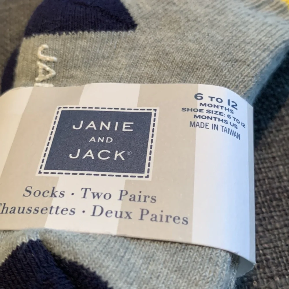 Janie and Jack Baby Boy Bundle 4 Pair of Socks